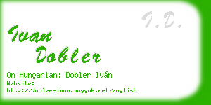 ivan dobler business card